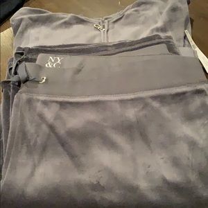 Velour Matching Jumpsuit Pants and Jacket